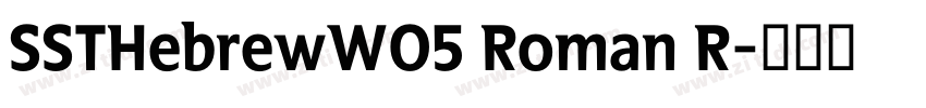 SSTHebrewW05 Roman R字体转换